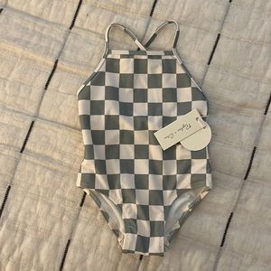NWT Rylee and Cru checkered swimsuit